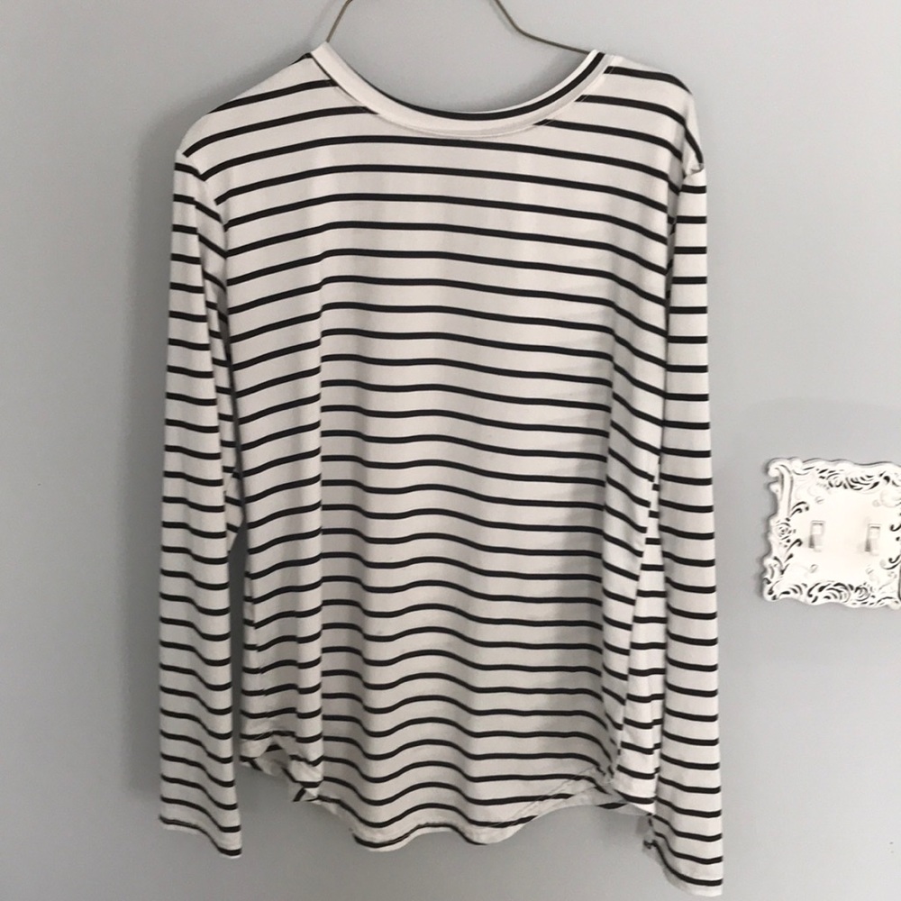 Black and white striped long sleeve